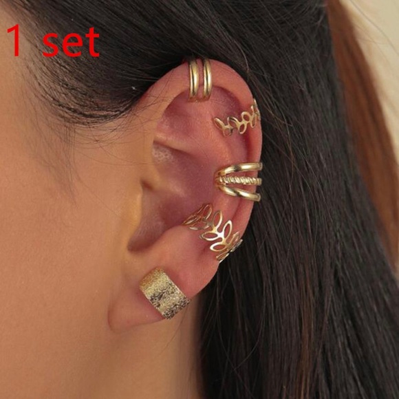 Modern Ear Cuff Set of 5 - Picture 2 of 5